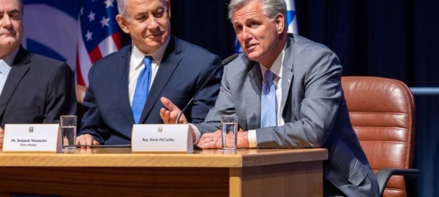 Kevin McCarthy and Benjamin Netanyahu