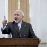 Iranian Foreign Minister Mohammad Javad Zarif speaks at a press conference in Tehran, Iran, Monday, Aug. 5, 2019.