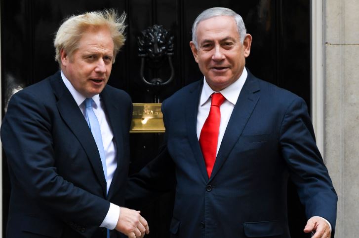 Boris Johnson Benjamin Netanyahu