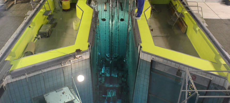 View of the Israeli nuclear reactor located in the Sorek valley in the Judean hills