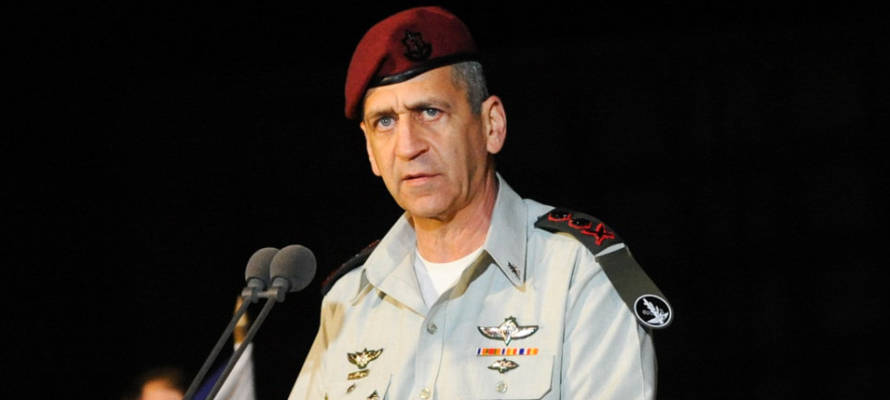 IDF Chief of Staff Aviv Kochavi speaks at a graduating ceremony for new Israel Navy officers. (Meir Vaknin/Flash90)