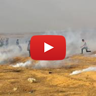 Palestinian protesters clash with Israeli forces near the Gaza-Israel border, east of Rafah in the southern Gaza Strip, Sept. 13, 2019.