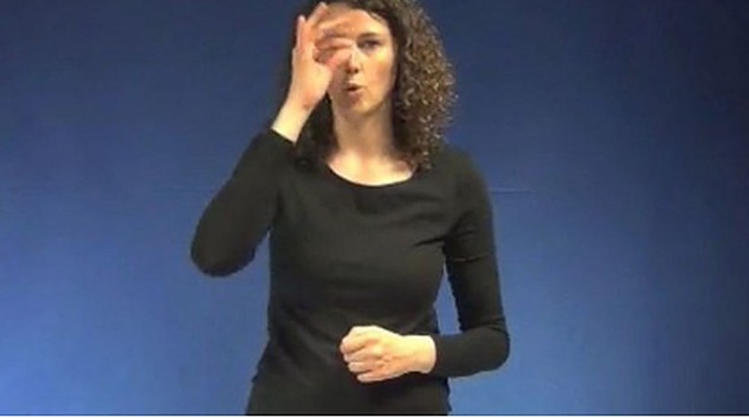 Belgian University post of "hooked-nose" gesture for "Jew" in sign language video. (Twitter)
