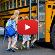 children board school bus