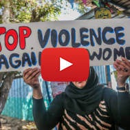 Palestinian women protest violence