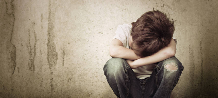 frightened child