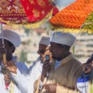 Kessim, religious leaders of the Ethiopian Jews, lead the Sigd pray in Jerusalem, Israel. (Shutterstock)