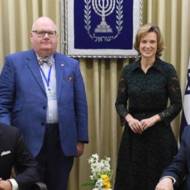 President Rivlin with the special envoys from the US and Europe (GPO/Mark Neiman)