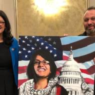 Rashida Tlaib and Abbas Hamideh (Twitter)