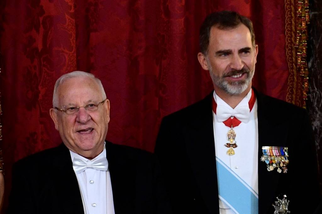 King Felipe VI of Spain and Israeli President Reuven
