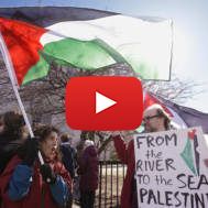 Campus protest of anti-Israel group.
