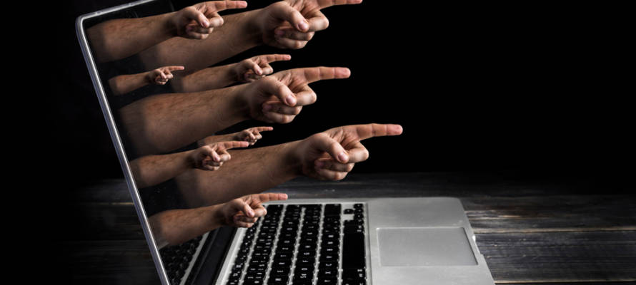 finger-pointing on social media