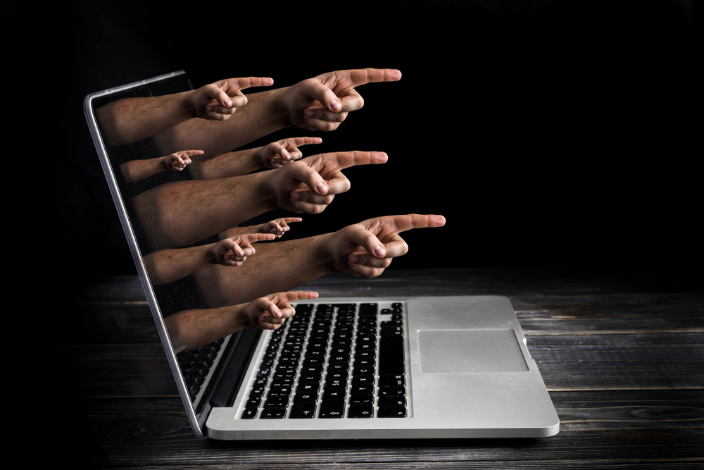 finger-pointing on social media