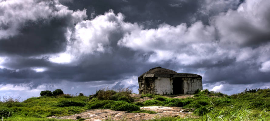 India storm clouds
