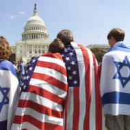 A rally of supporters of Israel at the Capitol in Washington
