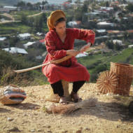 Artist Lior Shurin in Bat Ayin.