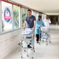 Moving the premies in Barzilai Medical Center to protected areas.