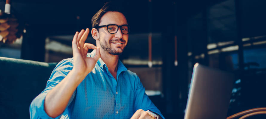 freelancer showing ok sign