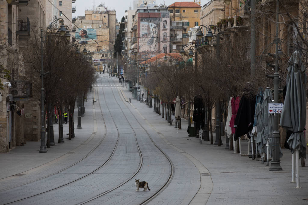 empty Jaffa Street Jerusalem