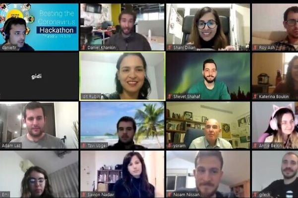 A group photo of the virtual hackathon called HackCorona