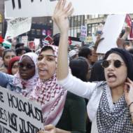 Anti-Israel protesters in the U.S.