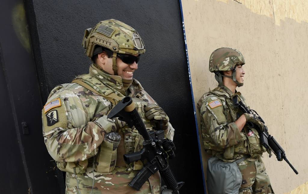 National Guard soldiers in Los Angeles.