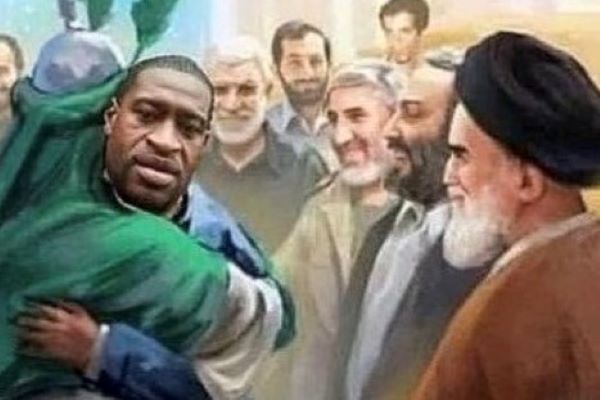 Pro-terror Iranian propaganda exploiting George Floyd's death