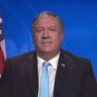 Mike Pompeo addressing the AJC