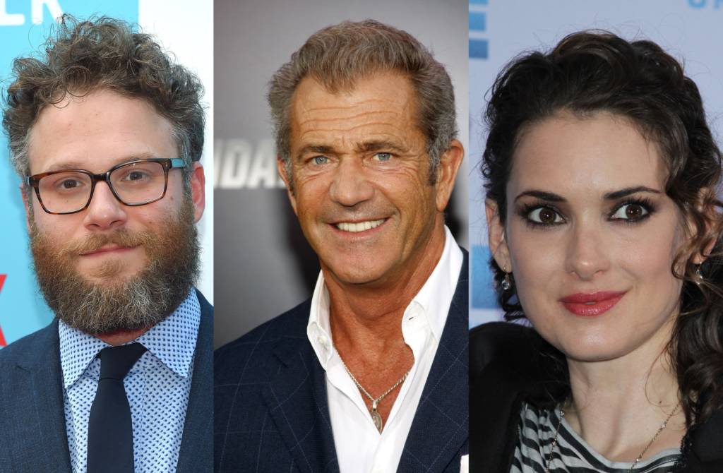 Seth Rogen, Mel Gibson, and Winona Ryder
