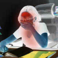 Illustrative - Thermal imaging of a person coughing