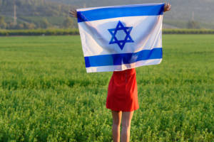 proud jew hold israeli flag