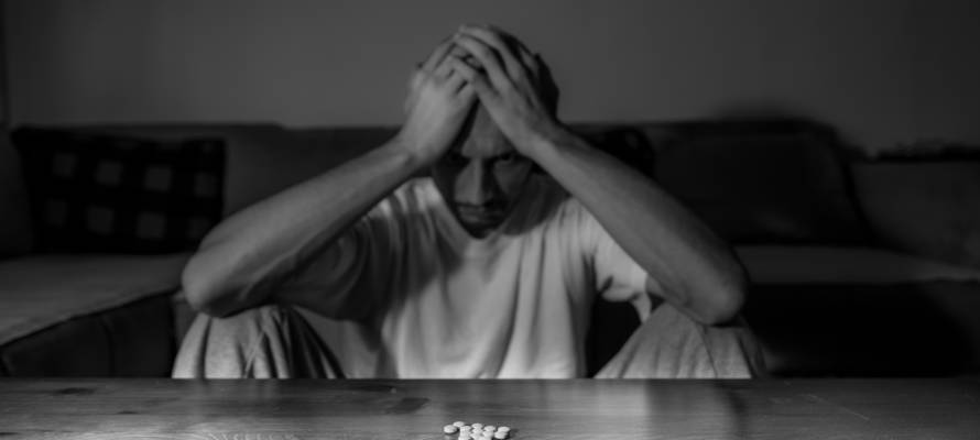 man depressed worried