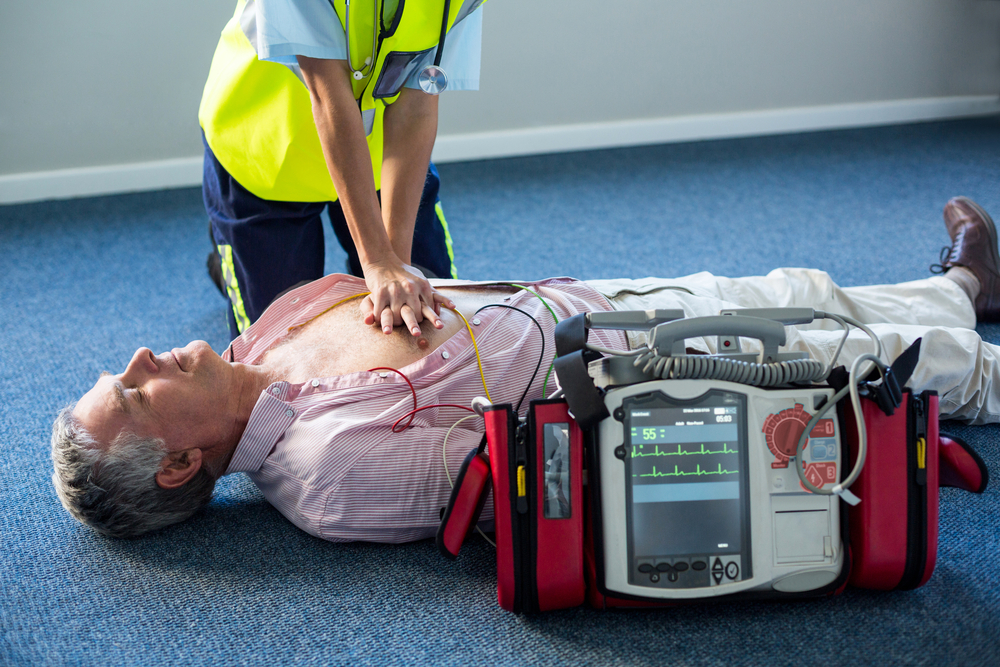 Illustrative - paramedic performing CPR