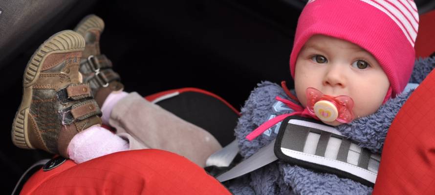 baby in a car seat