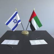 UAE Israel flags
