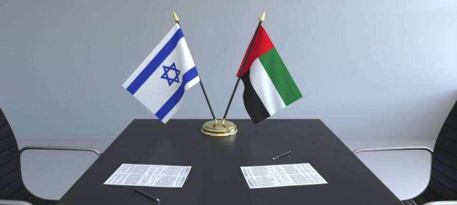UAE Israel flags
