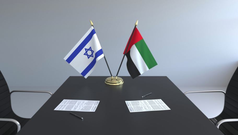 UAE Israel flags