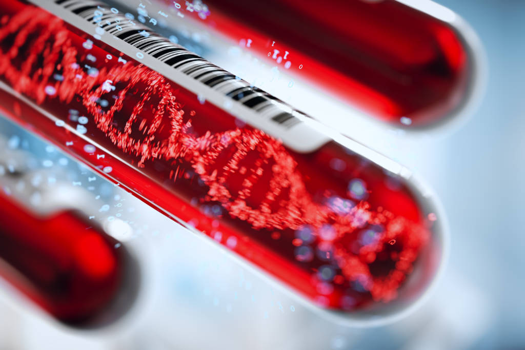 Molecule of DNA in Blood Test