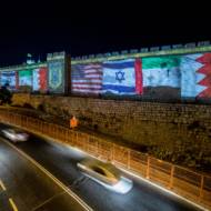 Israel UAE Bahrain Flags