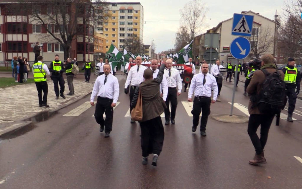 Sweden Neo Nazis Protester
