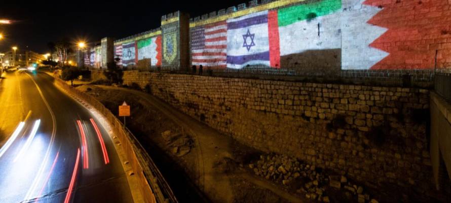 UAE Israel flags