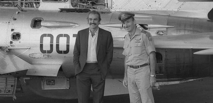 Sean Connery and Israeli Air Force commander Motti Hod
