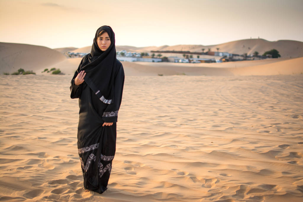 woman in desert