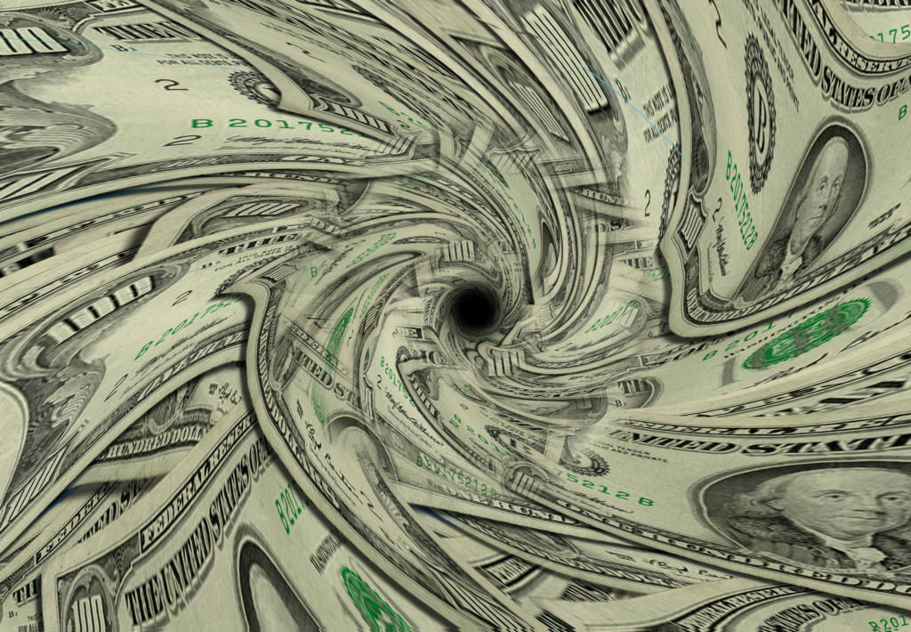 money down the drain