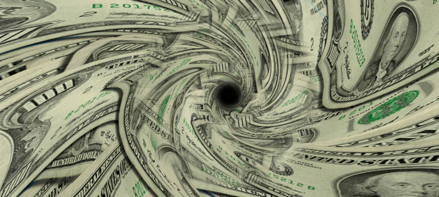 money down the drain
