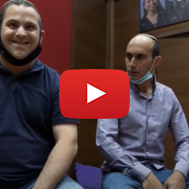Shai Ben Shushan with a Shalva Band Member