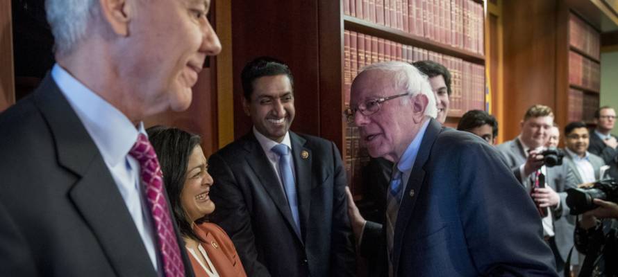 Ro Khanna wth Bernie Sanders