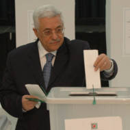 Mahomoud Abbas Abu Mazen voting