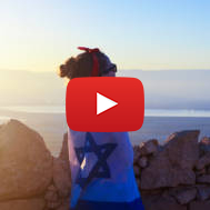 Jewish Girl with Israeli Flag