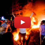 Palestinians riot